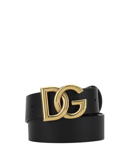 Dolce & Gabbana Black Calf Leather Bos Taurus Regular Belt