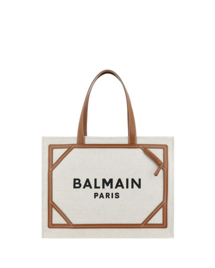 Balmain Beige Cotton Shoulder Bag