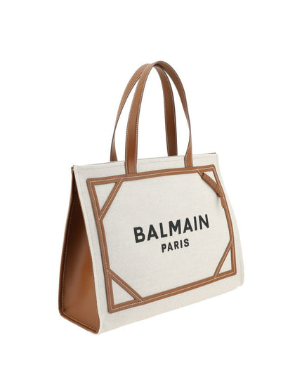 Balmain Beige Cotton Shoulder Bag