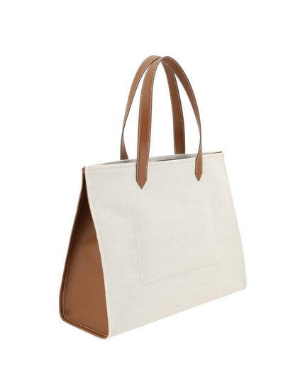 Balmain Beige Cotton Shoulder Bag