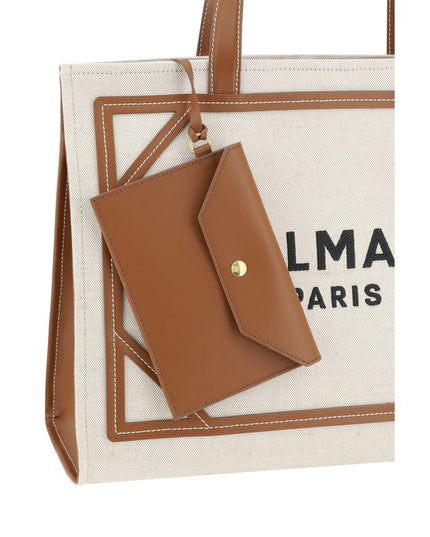 Balmain Beige Cotton Shoulder Bag