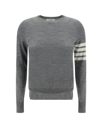 Thom Browne Gray Fleece Wool Sweatshirt