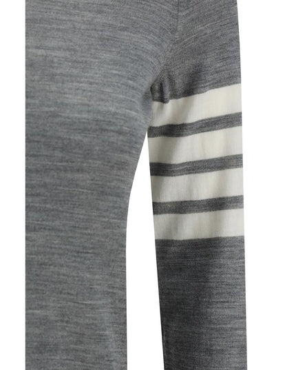 Thom Browne Gray Fleece Wool Sweatshirt