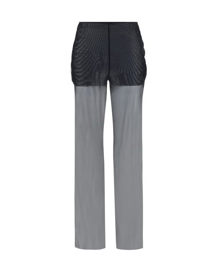 Exilia Black Polyester Casual Pants