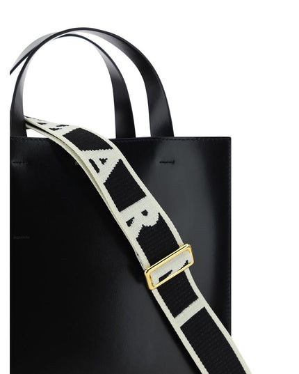Marni Black Calf Leather Bos Taurus Handbag