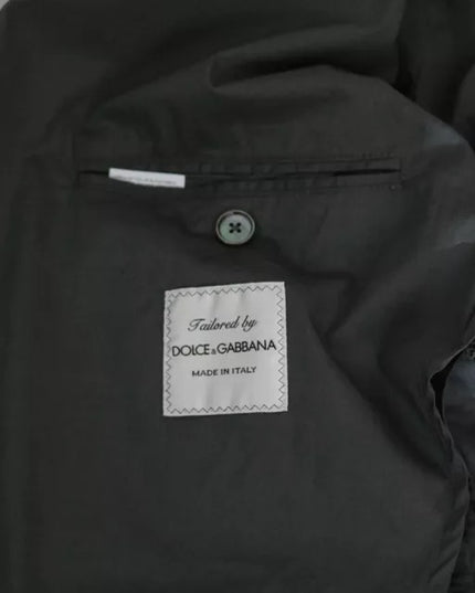 Dolce & Gabbana Gray Cotton Single Breasted Formal Blazer