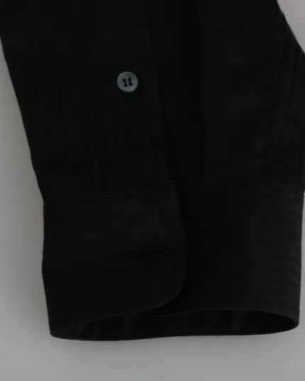 Dolce & Gabbana Blue Cotton Striped Pajama Lounge Shirt