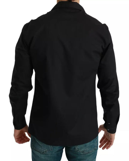 Dolce & Gabbana Blue Cotton Striped Pajama Lounge Shirt