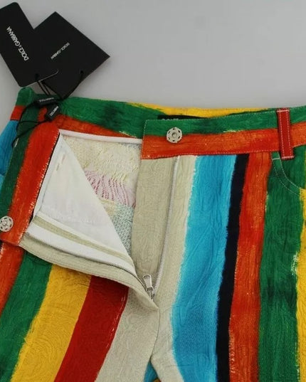 Dolce & Gabbana Multicolor Flared Riga Pittorica Pants
