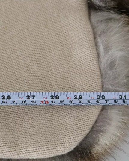 Dolce & Gabbana Brown Fox Tail Fur Shawl Neck Wrap Cover Collar Scarf