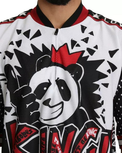 Dolce & Gabbana White King Panda Polyester T-shirt Top