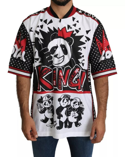 Dolce & Gabbana White King Panda Polyester T-shirt Top