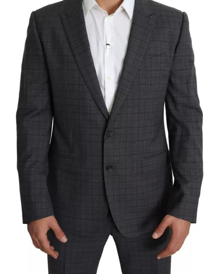 Dolce & Gabbana Gray Wool Men Formal 2 Piece MARTINI Suit