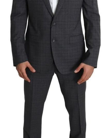 Dolce & Gabbana Gray Wool Men Formal 2 Piece MARTINI Suit