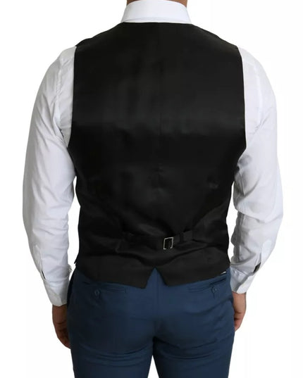Dolce & Gabbana Black Men Formal STAFF Dress Waistcoat Vest