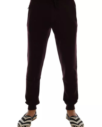 Dolce & Gabbana Purple Cashmere Gym Training Sport Pants