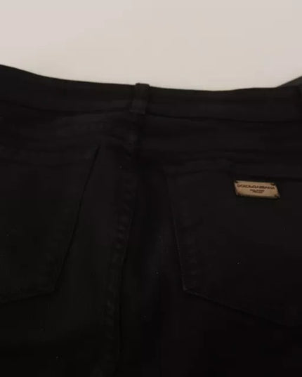 Dolce & Gabbana Black Cotton Stretch Skinny Denim Jeans