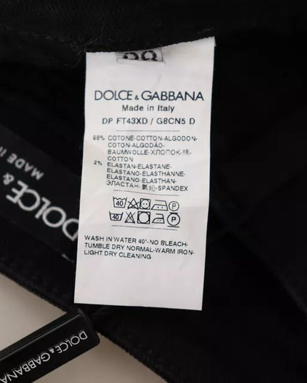 Dolce & Gabbana Black Cotton Stretch Skinny Denim Jeans