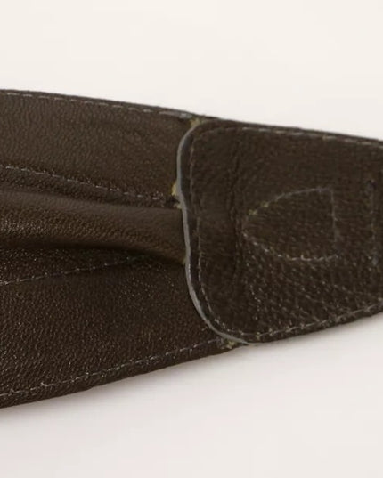 Dolce & Gabbana Brown D&G Leather Linnen Logo Belt