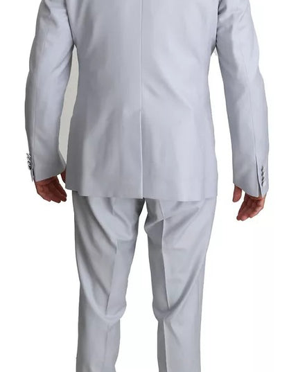 Dolce & Gabbana Light Blue SICILIA Wool 3 Piece Suit
