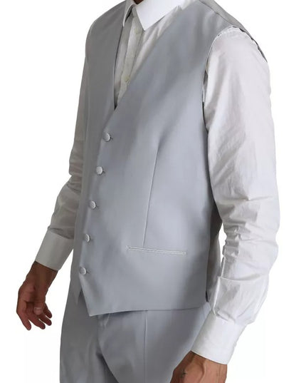 Dolce & Gabbana Light Blue SICILIA Wool 3 Piece Suit