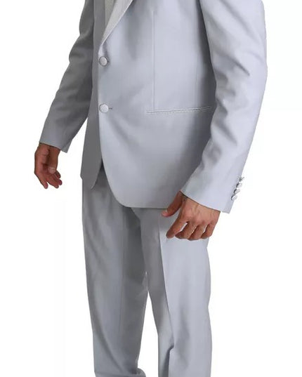 Dolce & Gabbana Light Blue SICILIA Wool 3 Piece Suit