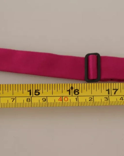 Dolce & Gabbana Pink Silk Adjustable Neck Bow Tie Men