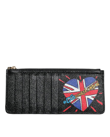 Dolce & Gabbana Black Leather #DGLovesLondon Cardholder Case Wallet