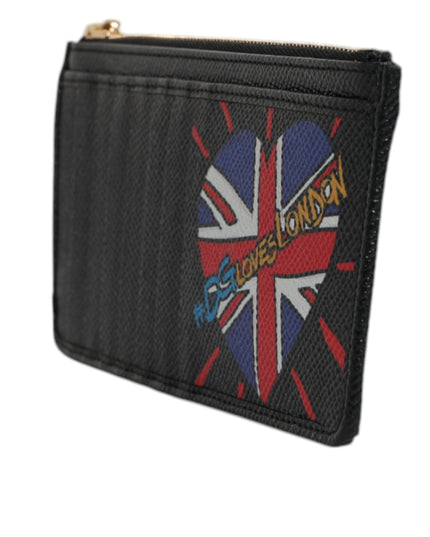 Dolce & Gabbana Black Leather #DGLovesLondon Cardholder Case Wallet