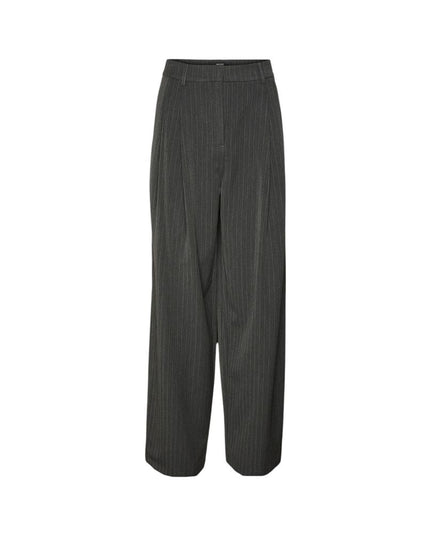 Vero Moda Gray Polyester Casual Pants