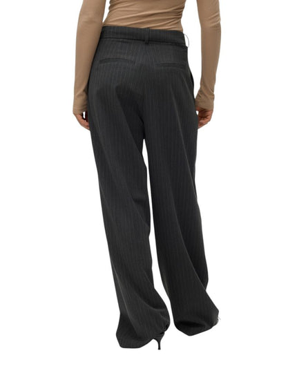 Vero Moda Gray Polyester Casual Pants