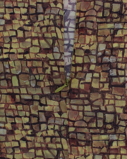 Dolce & Gabbana Multicolor Mosaic Print Silk Blouse T-shirt