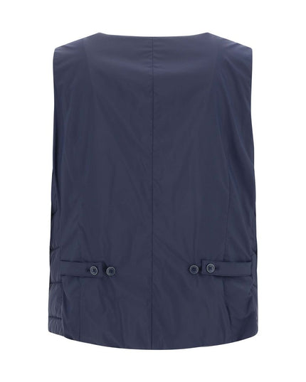 Herno Blue Polyamide Sleveless Jacket