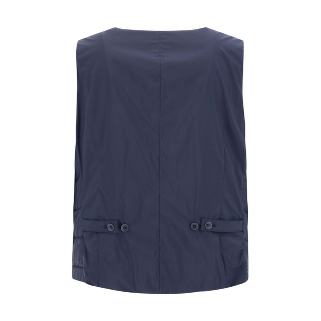 Herno Blue Polyamide Sleveless Jacket