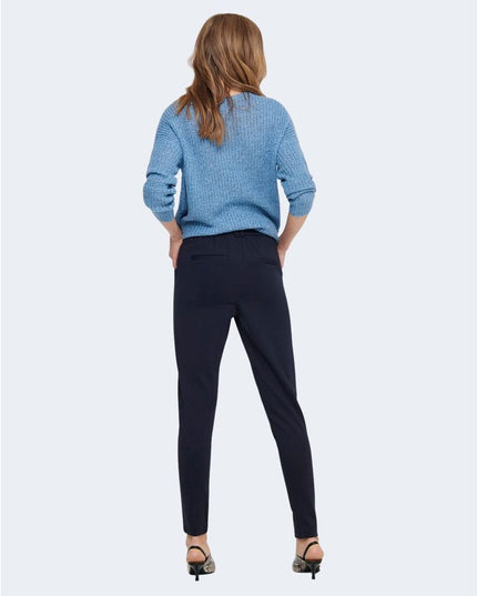 Only Blue Viscose Casual Pants