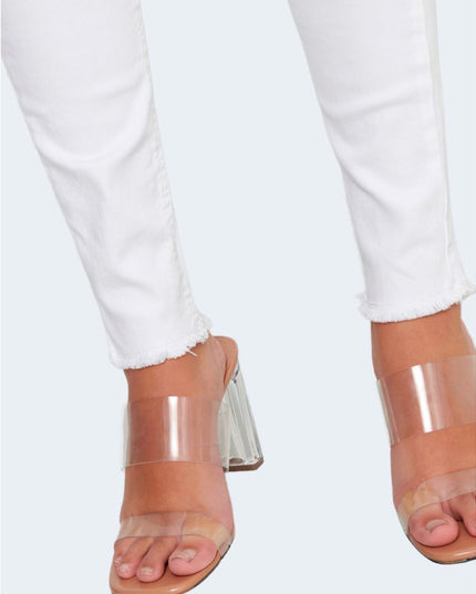 Only White Cotton Skinny Jeans