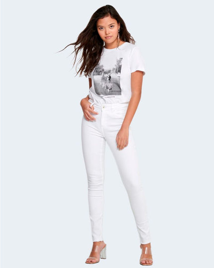 Only White Cotton Skinny Jeans