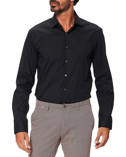 Calvin Klein Black Cotton Dress Shirt