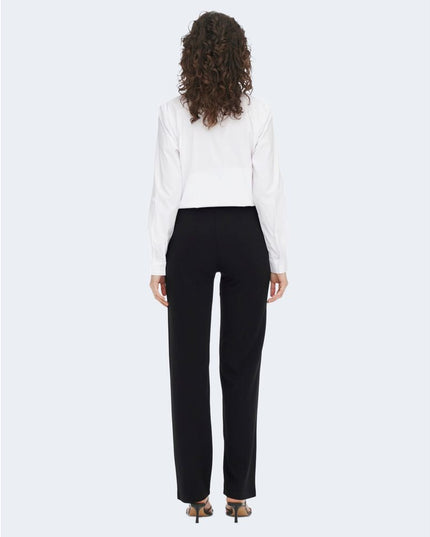 Jacqueline De Yong Black Elastane Pant