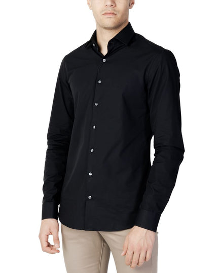 Calvin Klein Black Cotton Dress Shirt