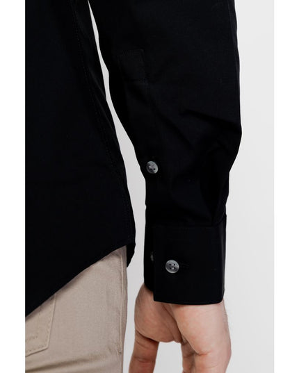 Calvin Klein Black Cotton Dress Shirt