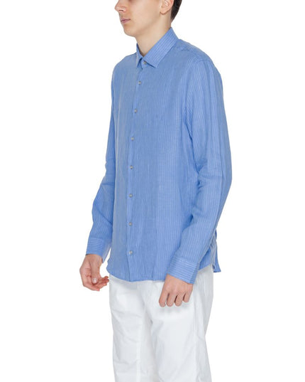 Calvin Klein Blue Linen Dress Shirt