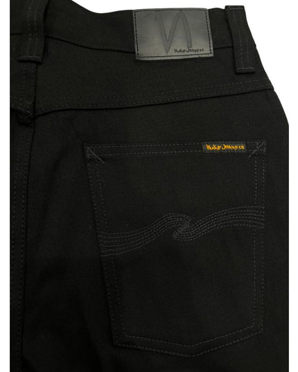 Nudie Jeans Black Cotton Men Jeans