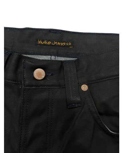 Nudie Jeans Black Cotton Men Jeans