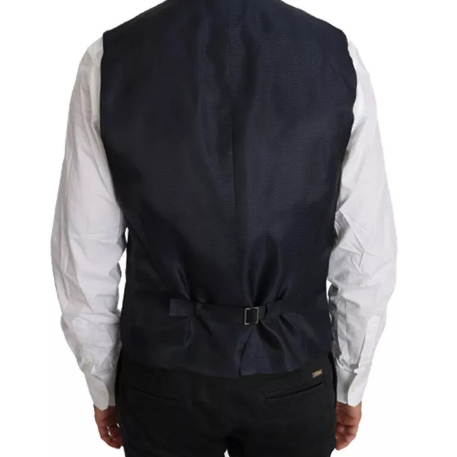 Dolce & Gabbana Blue Wool MARTINI Blazer Vest 2 Piece