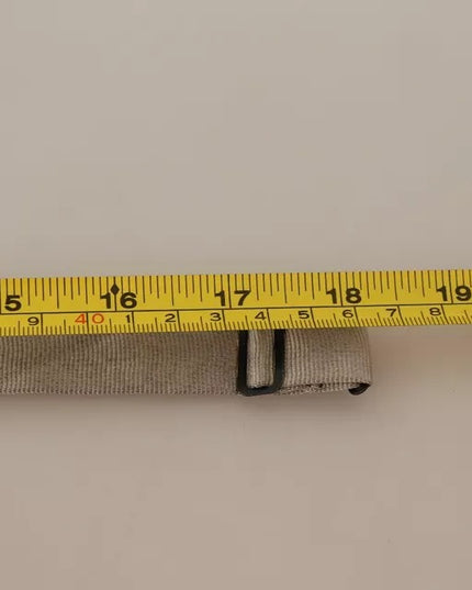 Dolce & Gabbana Silver Gray 100% Silk Adjustable Neck Bow Tie