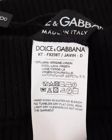 Dolce & Gabbana Black High Waist Stretch Pants Tights