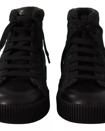 Dolce & Gabbana Green Corduroy High Tops Sneakers Mens Casual Shoes