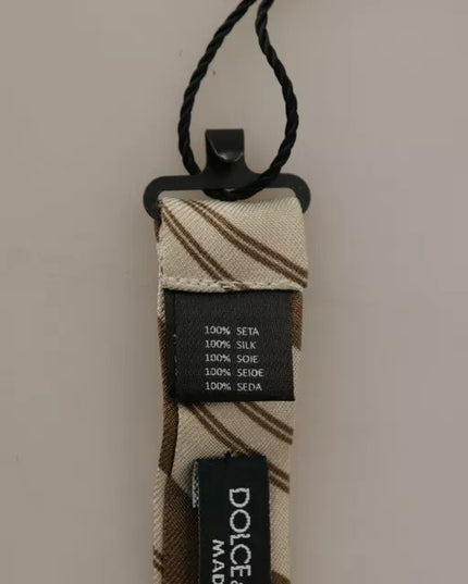 Dolce & Gabbana Multicolor Patterned Adjustable Neck Bow Tie Men