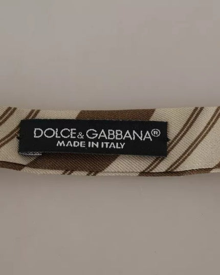 Dolce & Gabbana Multicolor Patterned Adjustable Neck Bow Tie Men